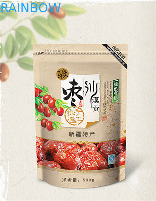 Niestandardowe drukowanie woreczków foliowych z suwakiem i dolnym klinem do pakowania ryżu