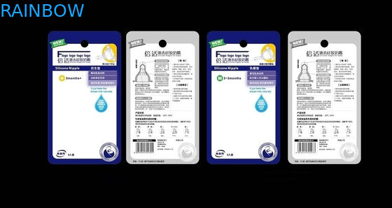 Babys Pacifier Opakowanie kartonowych blistrze Europe Hang Hole White