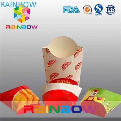 Składane pudełko kartonowe Opakowanie do pakowania frytek, karton papierowy Fast Food