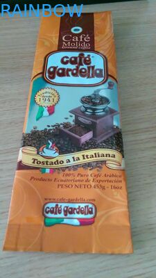 Niestandardowe opakowania z nadrukiem z tworzywa sztucznego, opakowanie z ziaren kawy na suwak