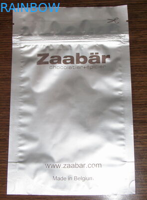 Małe torby foliowe do pakowania w folię, srebrne, trzy boczne, płaskie etui z folii aluminiowej