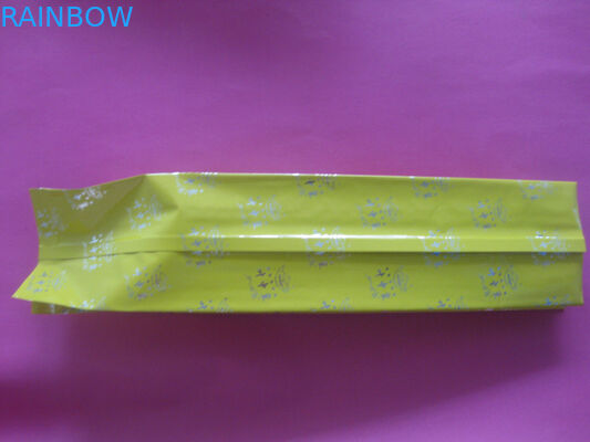 Side Gusset Yellow Coffee Bean Packaging Folia aluminiowa Heat Seal