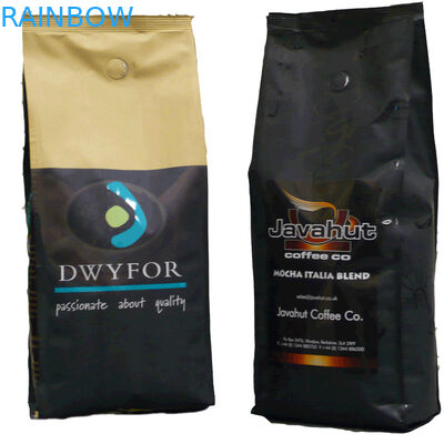 Matte Finish Kwadratowe dno torby z folii aluminiowej z zaworem / zamkiem