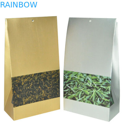 Drukowane Matte Finish Coffee Bags Opakowanie Blaszany krawat Silvery Square Bottom