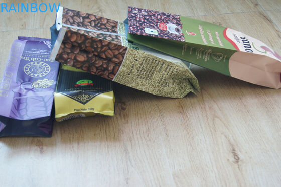 Boczne, laminowane, matowe wykończenie torebek na herbatę, kolorowe drukowanie z zaworem