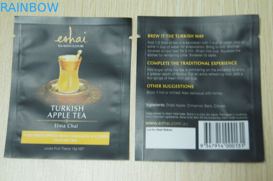 10g Małe torebki na herbatę / Instant Matt Finish Tea Pouch w kolorze czarnym