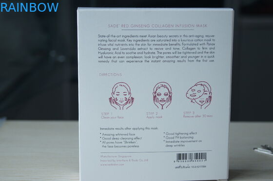 Różowa karteczka Sade do pakowania papieru Biała karta do maseczki kolagenowa do kosmetyków