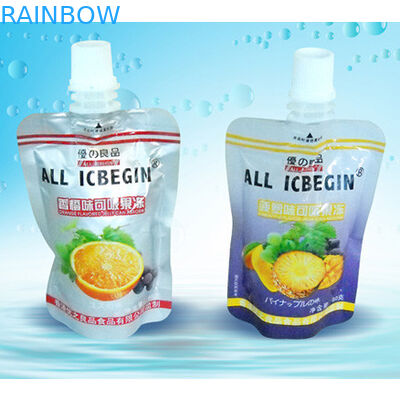 Niestandardowa wylewka z plastikową wylewką do pakowania soków owocowych / woreczki na płyn z wylewką