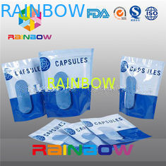 Pionowe wsuwki z folii aluminiowej do przezroczystego opakowania na kapsułki