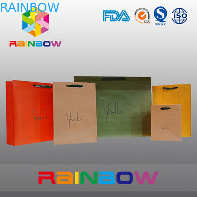 Unikalny design Biały / czerwony Niestandardowe drukowane torby papierowe z uchwytem