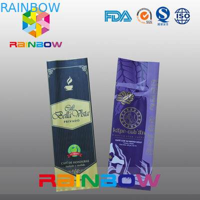 Custom Shiny Back Seal Opakowania z plastikowych torebek na kawę / kawę ziarnistą