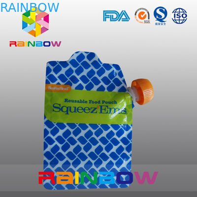 Laminowany materiał warstwy recyklingu torby z płynnym wylewem z zamkiem na żywność dla dzieci