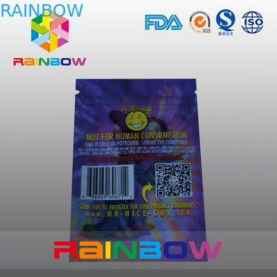 5g OMG Three Side Seal Ziołowa torba na kadzidełka z zamkiem