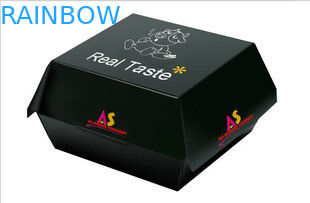 Custom Made Matte Black Paper Box Opakowanie Fast Food dla restauracji