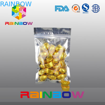 100g Torebki na przekąskę Opakowanie Przód Folia na plecy Transprent z zamkiem