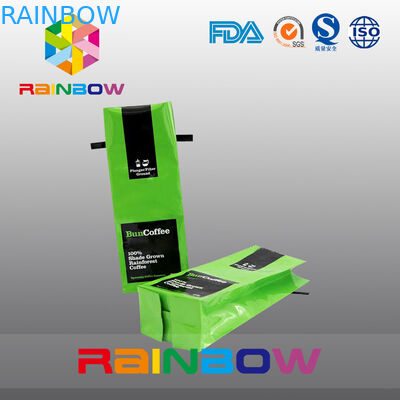 Błyszczące worki na herbatę z bocznym fałdem Torebka na herbatę, folia aluminiowa, zielona torebka do parzenia kawy