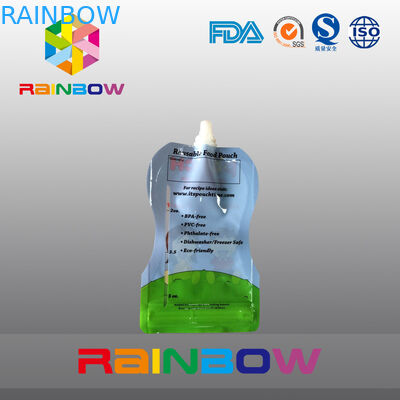 Bezpłatna torba typu stand-up 5 Oz Stand For Babay Food With Zipper Reclosbale