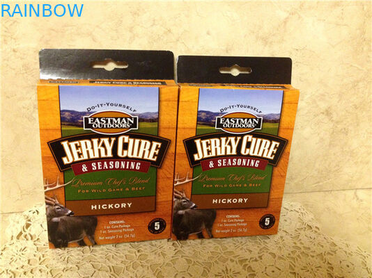 Logo Printed Paper Box Opakowanie do przyprawiania, aromatyzowania opakowań z papieru z pudełkiem Hange Hole