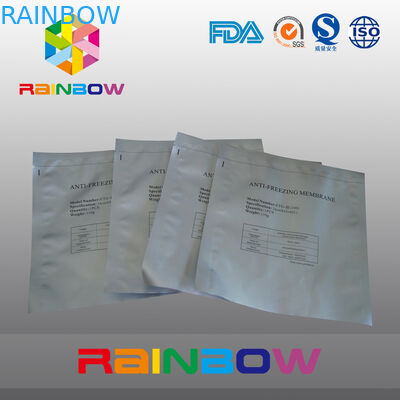 Srebrzysty foliowy worek foliowy LDPE z tworzywa sztucznego / opakowanie z matowym nadrukiem plastikowym