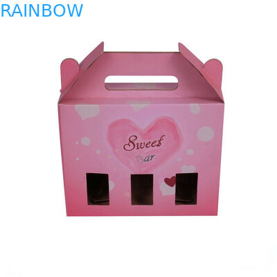 Auto zamknięty papier pakowy prezent, tektury falistej Case z oknem