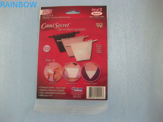 Czerwone plastikowe torebki z tworzywa sztucznego Pakowanie Cami Secret torby na biustonosz, damska bielizna