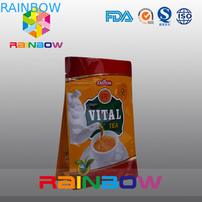 Niestandardowe drukowane płaskie dno plastikowe torby, Quad Seal Zablokuj dolną torbę z przezroczystym okienkiem