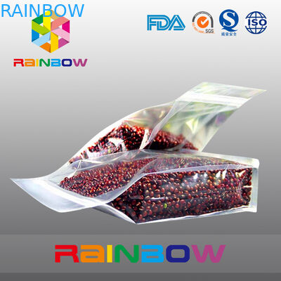 Plastikowe przezroczyste fasady ziplock na dole / torby do pakowania żywności