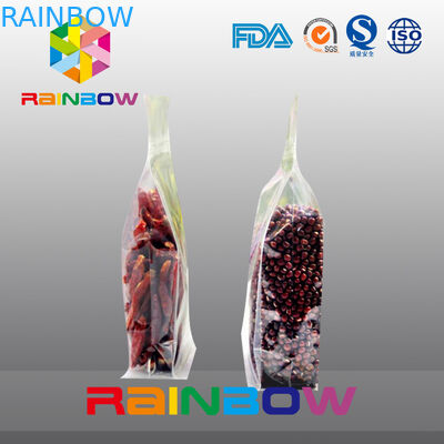 Plastikowe przezroczyste fasady ziplock na dole / torby do pakowania żywności