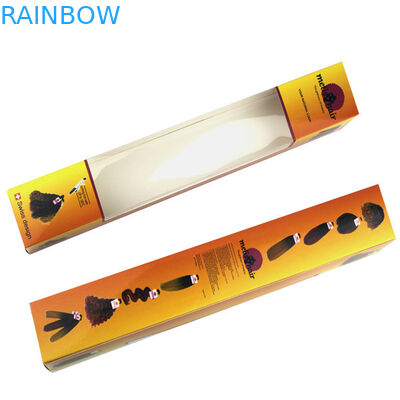 Przedłużanie włosów Opakowanie kartonowe z przezroczystym okienkiem, pudełko papierowe przedłużające włosy