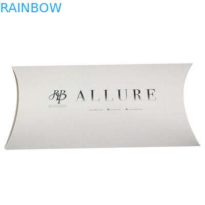 Black White Hair Extension Paper Box z niestandardowym rozmiarem i logo w kształcie poduszki