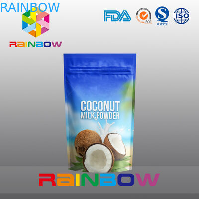 Ziplock folia aluminiowa pakowanie w dolną część torby z fałdą proteinową wstać