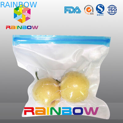 Torebka do przechowywania żywności z polietylenu o strukturze próżni / suwak z zamknięciem próżniowym