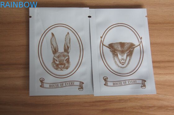 Matt White Mini Ziplock Grip Seal Bags do pakowania przypraw / nasion / ziół