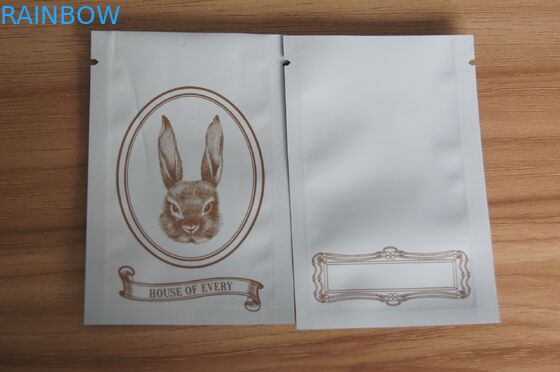 Matt White Mini Ziplock Grip Seal Bags do pakowania przypraw / nasion / ziół