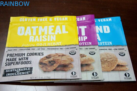 Pojemnik na saszetki z napisem "Vivid Print Foil Line" z funkcją pakowania w folię foliową / torebkę Doypack Mylar Zipper