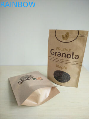 Zipper Top Dostosowane torby papierowe z owalnym okienkiem do pakowania nasion Quinoa