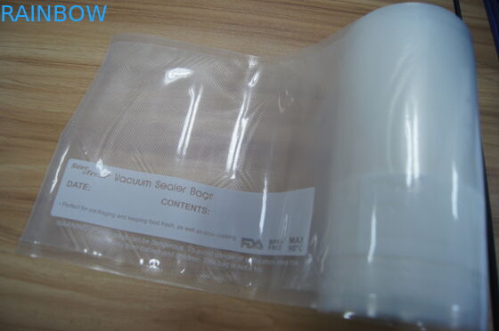 Plastikowe opakowanie na żywność Rolling worek próżniowy z wytłoczonym bokiem i nadrukiem