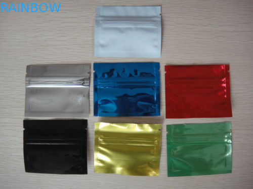 3''x4 '' Kolorowe Top Folia paszowa Zip lock Bag Potpourri Pouches, Mylar Zipper Bag