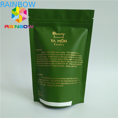 Folia aluminiowa wyłożona matową białą zieloną torebkę do pakowania herbaty z zamkiem błyskawicznym na zamówienie