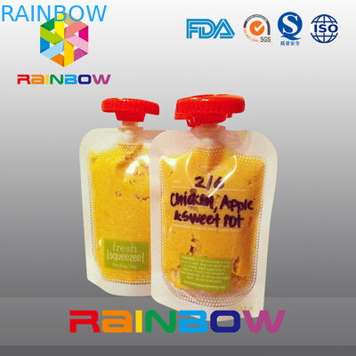 Wyczyść samodzielną wylewkę do dżemu / soku, torebkę do wielokrotnego użytku do pakowania żywności dla dzieci