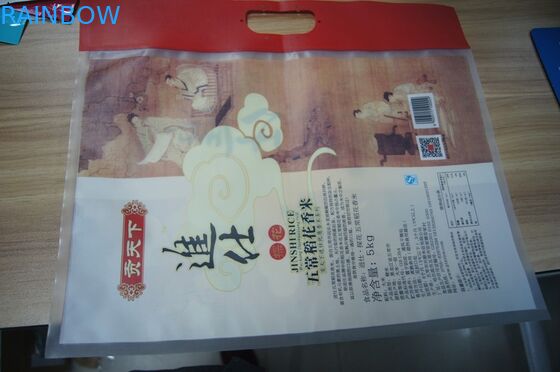 Matte Suface OPP / NY / PE 5kg Opakowania plastikowe z ryżu, z rączką