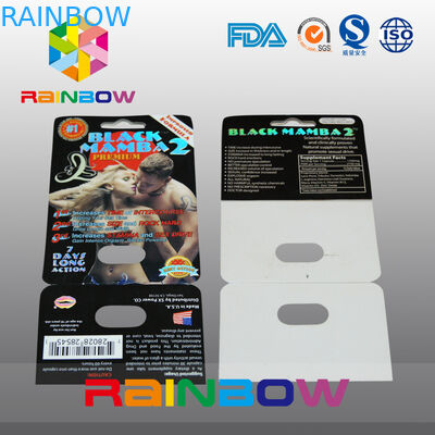 Dostosowane opakowanie papierowe Blister Karta papierowa do tabletek seksualnych