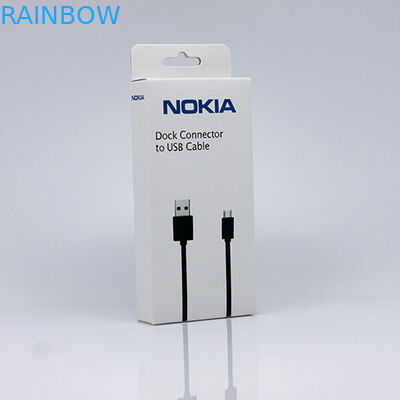 Wiszące pudło kartonowe do pakowania kabli USB z niestandardowym logo z nadrukiem