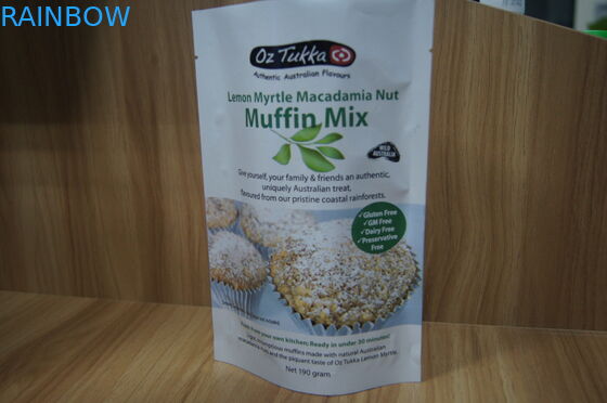 Żywe wydrukowane Stand Up Aluminiowa folia Pliki cookie Opakowania woreczki Top Heat Sealing