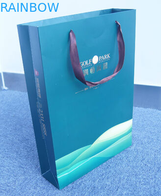 Płaskie dno wydrukowane na zamówienie torby na zakupy papieru ze sznurkiem