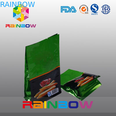 Plastikowa torba z folii aluminiowej, płaskie dno 8 Pokrowiec na przekąskę / frytki