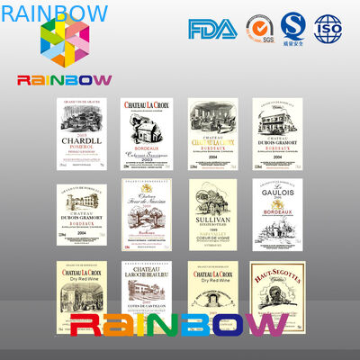 Papierowa naklejka magnetyczna Papierowa etykieta, nieregularny jedwabny ekran Etykieta na wino do zdrowej żywności