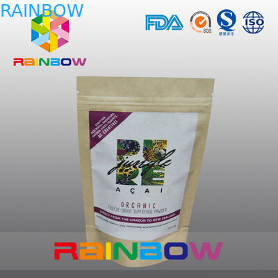 Printed Dostosowane torby papierowe Zip Doypack Food Packaging Bag