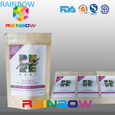 Printed Dostosowane torby papierowe Zip Doypack Food Packaging Bag