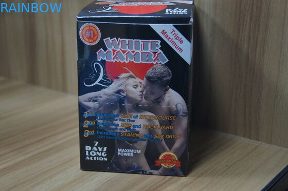 Tabletki zwiększające populację Pokazują papierowe pudełko i karty Pudełka z czarną panterą